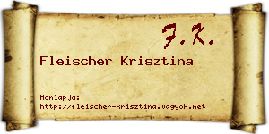 Fleischer Krisztina névjegykártya