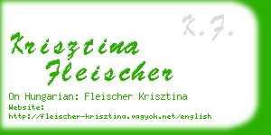 krisztina fleischer business card